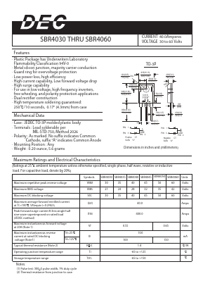 SBR4060 Datasheet PDF Daesan Electronics Corp.
