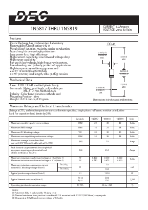1N5819 Datasheet PDF Daesan Electronics Corp.