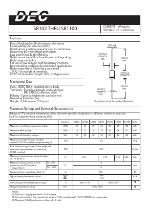 SR102 Datasheet PDF Daesan Electronics Corp.