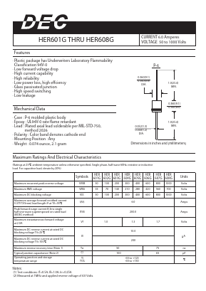 HER604G Datasheet PDF Daesan Electronics Corp.