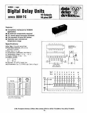 DDU-7C-100 Datasheet PDF Data Delay Devices
