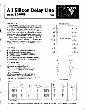 3D7005-75 Datasheet PDF Data Delay Devices