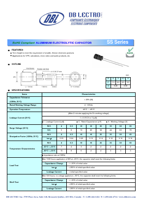 SS1A220MR Datasheet PDF DB Lectro Inc