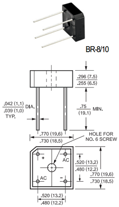 BR805 Datasheet PDF DC COMPONENTS
