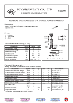 C1959 Datasheet PDF DC COMPONENTS