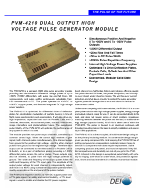 PVM-4210 Datasheet PDF Directed Energy, Inc.