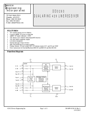 DEI3283 Datasheet PDF Device Engineering Incorporated