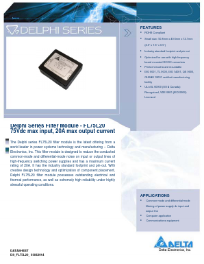 FL75L10A Datasheet PDF Delta Electronics, Inc.