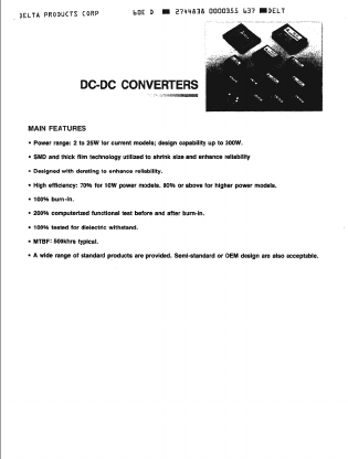 DCS24H12 Datasheet PDF Delta Electronics, Inc.