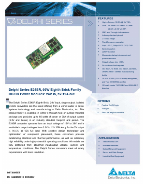 E24SR05012 Datasheet PDF Delta Electronics, Inc.