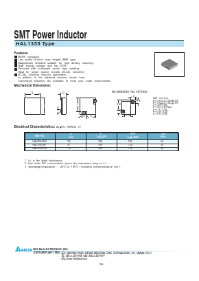 HAL1355-0R2 Datasheet PDF Delta Electronics, Inc.