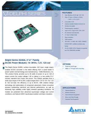 S24SA1R506NRFB Datasheet PDF Delta Electronics, Inc.