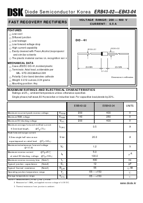 ERB43-04 Datasheet PDF Diode Semiconductor Korea
