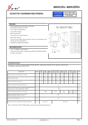MBR5100G Datasheet PDF DIYI Electronic Technology Co., Ltd.