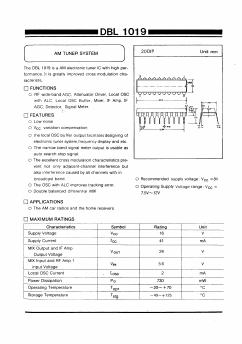 DBL1019 Datasheet PDF Daewoo Semiconductor