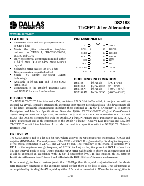 DS2188SN Datasheet PDF Dallas Semiconductor -> Maxim Integrated