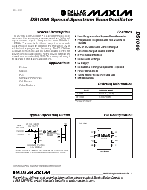 DS1086Z Datasheet PDF Dallas Semiconductor -> Maxim Integrated