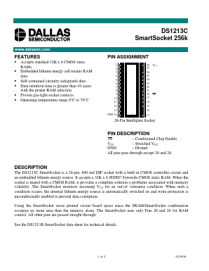 DS1213C Datasheet PDF Dallas Semiconductor -> Maxim Integrated