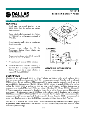 DS1411 Datasheet PDF Dallas Semiconductor -> Maxim Integrated