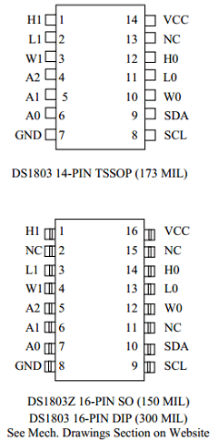 DS1803 Datasheet PDF Dallas Semiconductor -> Maxim Integrated