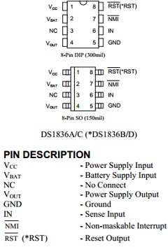 DS1836C Datasheet PDF Dallas Semiconductor -> Maxim Integrated