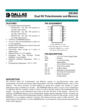 DS1845E-100T Datasheet PDF Dallas Semiconductor -> Maxim Integrated