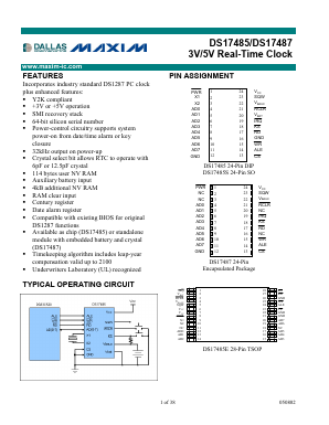 DS17485-DS17487 Datasheet PDF Dallas Semiconductor -> Maxim Integrated