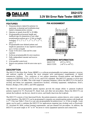 DS21372TN Datasheet PDF Dallas Semiconductor -> Maxim Integrated