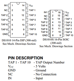 DS1010-300 Datasheet PDF Dallas Semiconductor -> Maxim Integrated