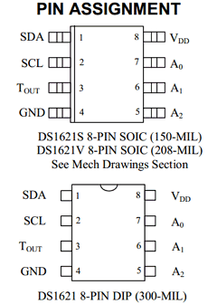 DS1621 Datasheet PDF Dallas Semiconductor -> Maxim Integrated