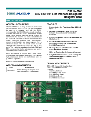 DS21448DK Datasheet PDF Dallas Semiconductor -> Maxim Integrated