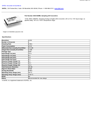 ADS-942ME Datasheet PDF  DATEL Data Acquisition products 