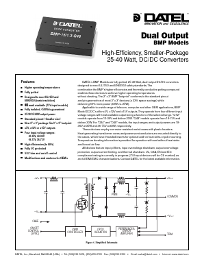 BMP-12/1.65-Q12 Datasheet PDF  DATEL Data Acquisition products 