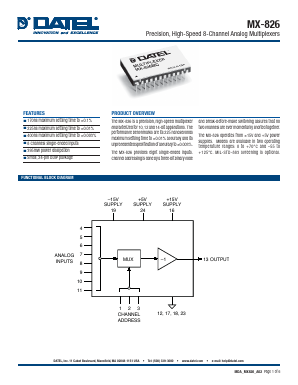 MX-826GM-C Datasheet PDF  DATEL Data Acquisition products 