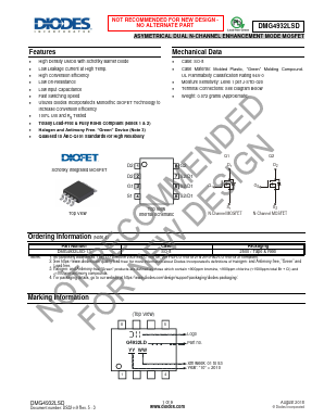 DMG4932LSD Datasheet PDF Diodes Incorporated.