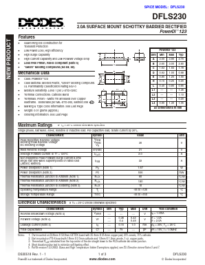 DFLS230-7 Datasheet PDF Diodes Incorporated.