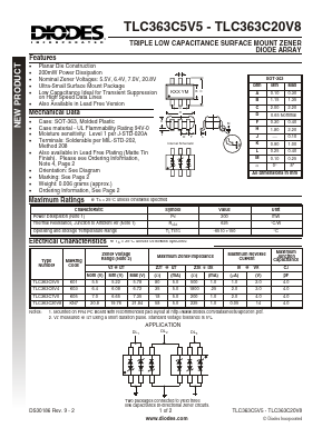 TLC363C7V0 Datasheet PDF Diodes Incorporated.