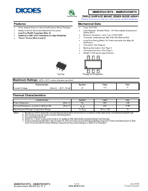 MMBZ5246BTS-7-F Datasheet PDF Diodes Incorporated.