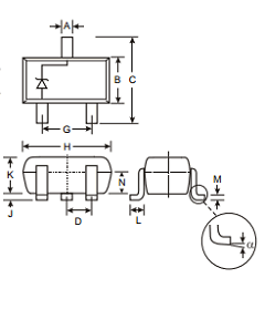 BZX84C2V7T-7-F Datasheet PDF Diodes Incorporated.