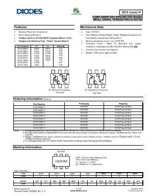 DCX114EH Datasheet PDF Diodes Incorporated.