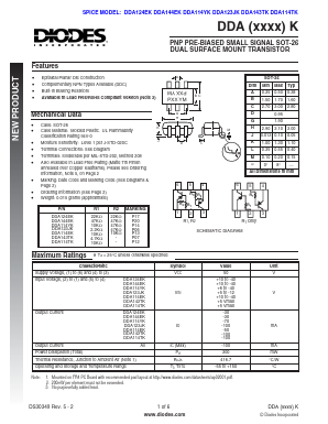 DDA123JK Datasheet PDF Diodes Incorporated.