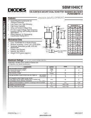 SBM1040CT-13 Datasheet PDF Diodes Incorporated.