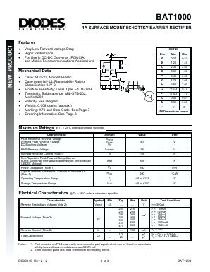 BAT1000 Datasheet PDF Diodes Incorporated.