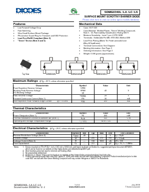 SDMG0340LC Datasheet PDF Diodes Incorporated.