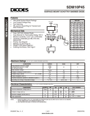 SDM10P45 Datasheet PDF Diodes Incorporated.