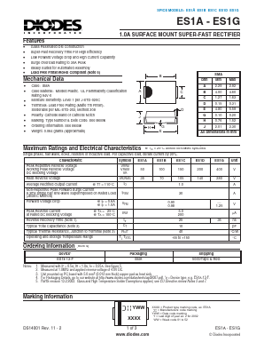 ES1A Datasheet PDF Diodes Incorporated.
