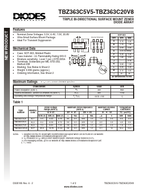 TBZ363C20V8 Datasheet PDF Diodes Incorporated.