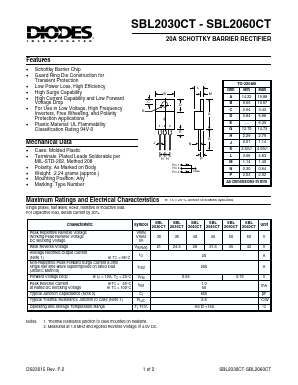 SBL2030CT Datasheet PDF Diodes Incorporated.