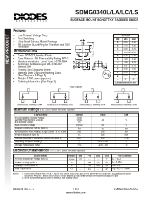 SDMG0340 Datasheet PDF Diodes Incorporated.