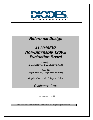 AL9910EV8 Datasheet PDF Diodes Incorporated.